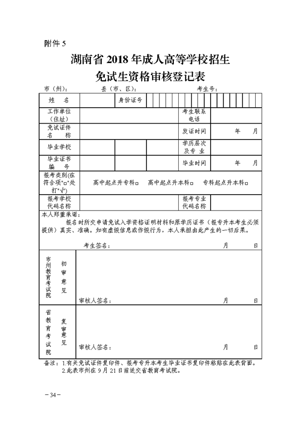 關(guān)于印發(fā)《湖南省2018年成人高等學(xué)校考試招生工作實(shí)施辦法》的通知@chinaadec.com